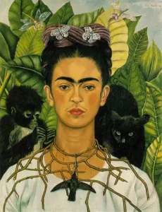 Autoretrato con collar de espinas y colibrí, 1940, Frida Kahlo